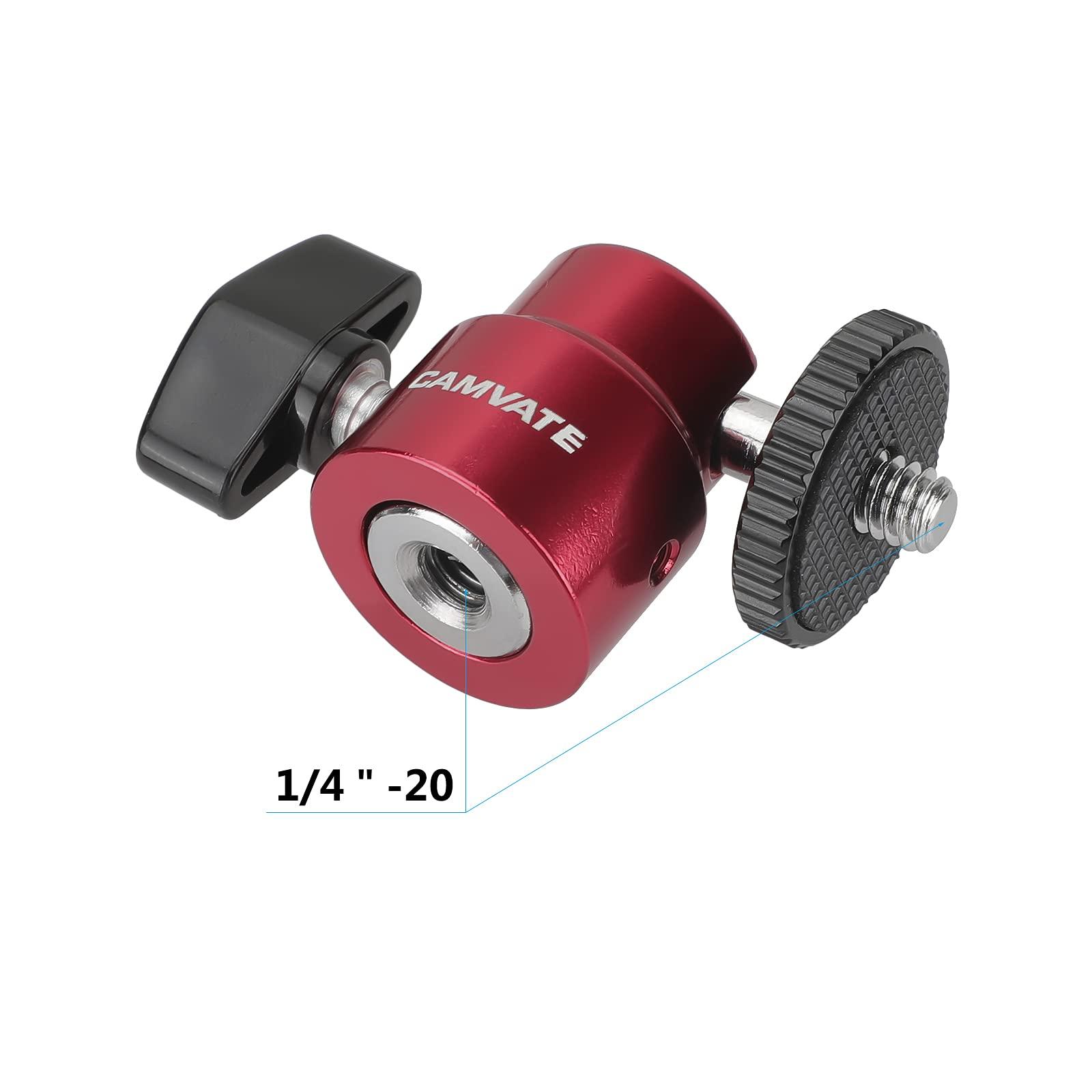 CAMVATE CAMVATE Versatile Ball Head Support with 1/4"-20 Thread for Monitor/Flash Light Mount - 2879