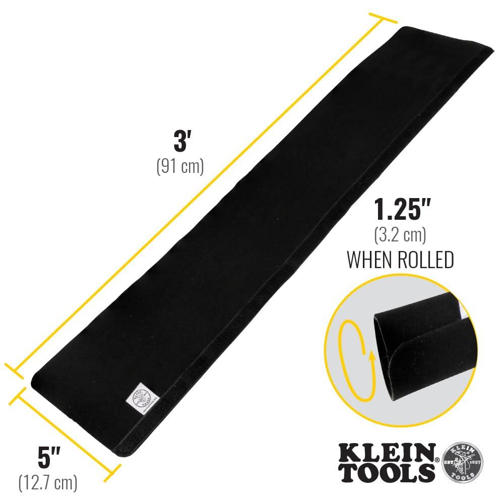 Klein Tools Klein Tools 450-320 Cable Management Sleeve, Cord Management for Home, Office or Job, 1-1/4-Inch Max Diameter, 3-Foot Length, Black, 2-Pack