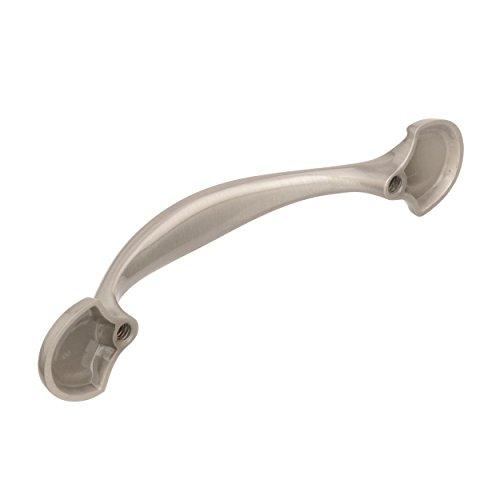 Amerock Amerock | Cabinet Pull | Satin Nickel | 3 inch (76 mm) Center to Center | Everyday Heritage | 1 Pack | Drawer Pull | Drawer Handle | Cabinet Hardware
