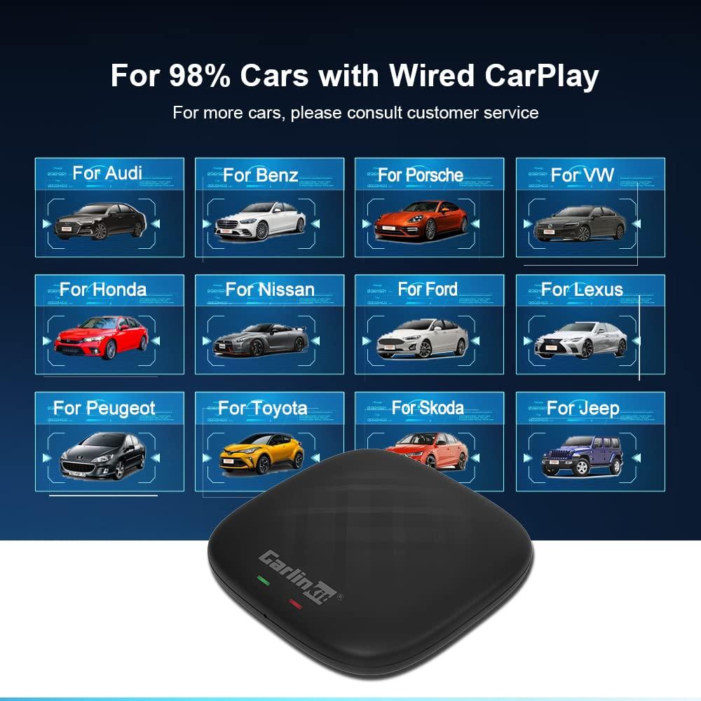 N\\\\A Ai Box Wireless CarPlay & Android Auto Adapter with 4GB+64GB, 8 Core, Configure Android System, Support SIM&TF Card,with Google/Apple Assistant, Plug and Play, Only Supports Wired carplay Models