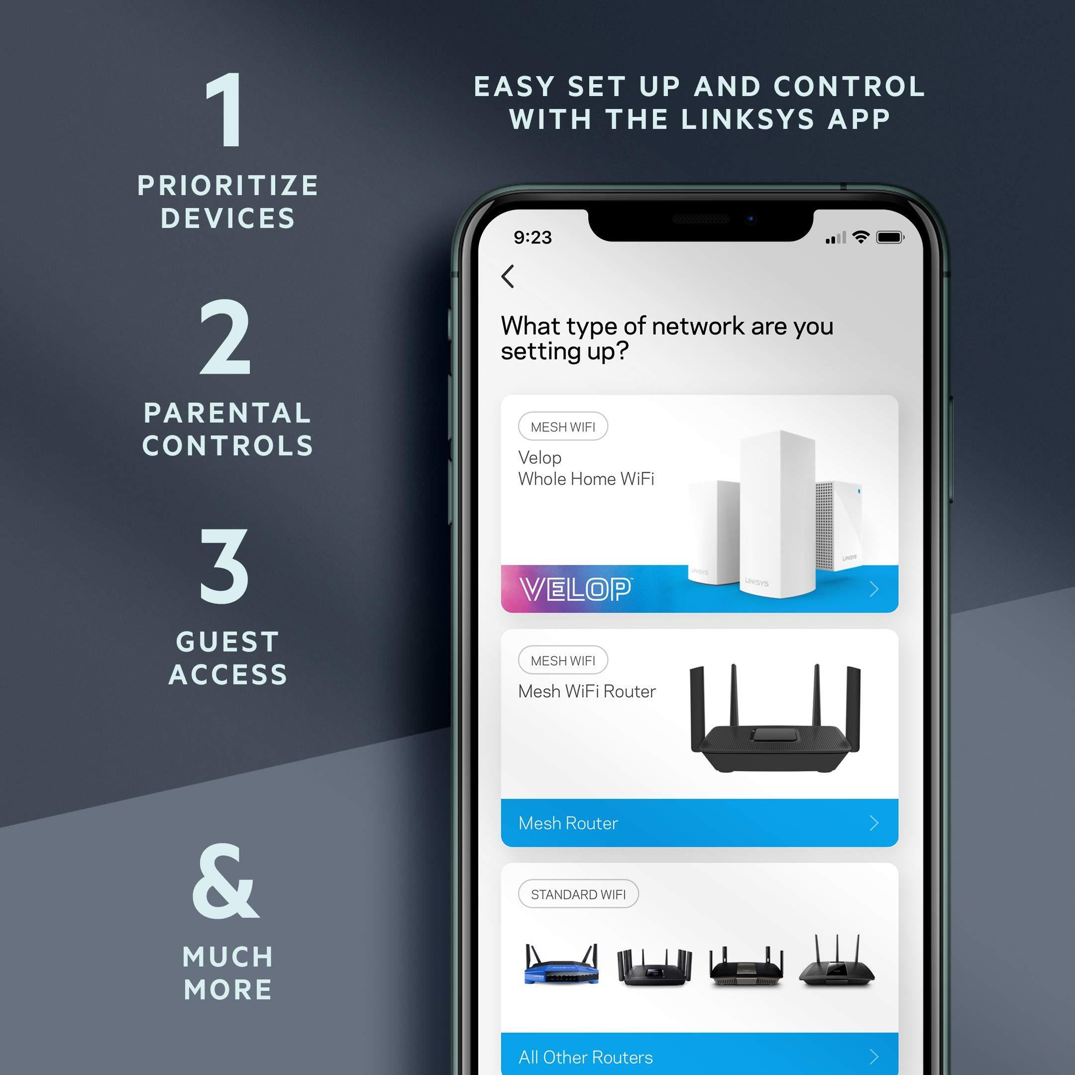 Linksys Linksys MR7350 Mesh Wi-Fi Router (Wi-Fi 6 Router, Dual-Band Wireless Mesh Router for Home Mesh Network) Future-Proof Fast Wireless Router (Renewed)