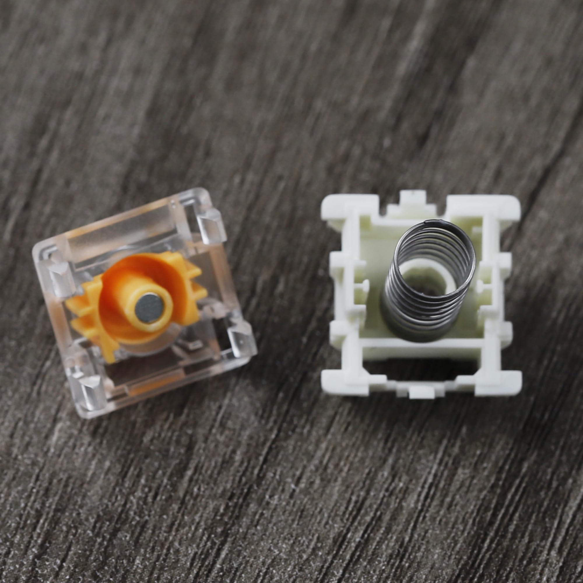 YMDK Gateron KS-20U Magnetic Orange Switch Hall Sensor SMD RGB Linear DIY Customized Keyboard Free Setting Pre Travel Switch