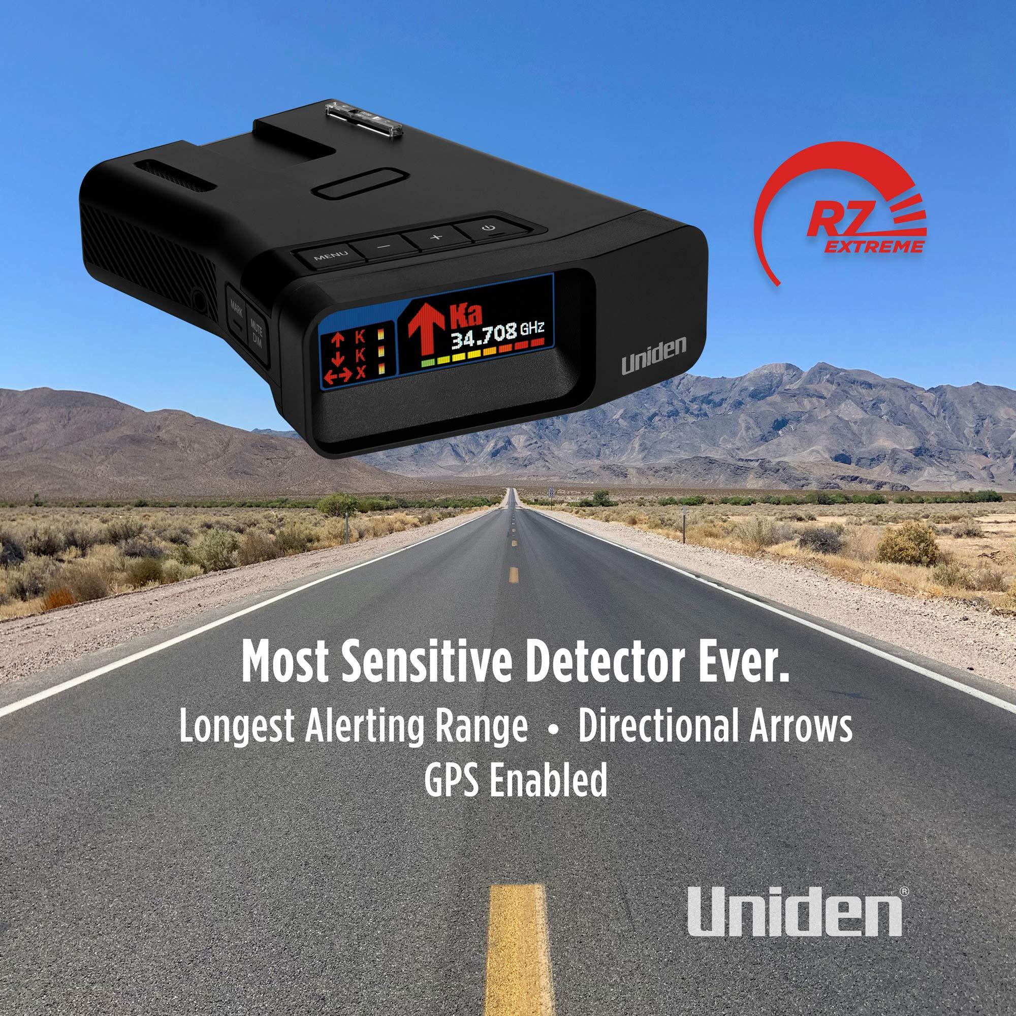 Uniden Uniden R7 EXTREME LONG RANGE Laser/Radar Detector, Built-in GPS, Real-Time Alerts, Dual-Antennas Front & Rear w/Directional Arrows, Voice Alerts, Red Light and Speed Camera Alerts
