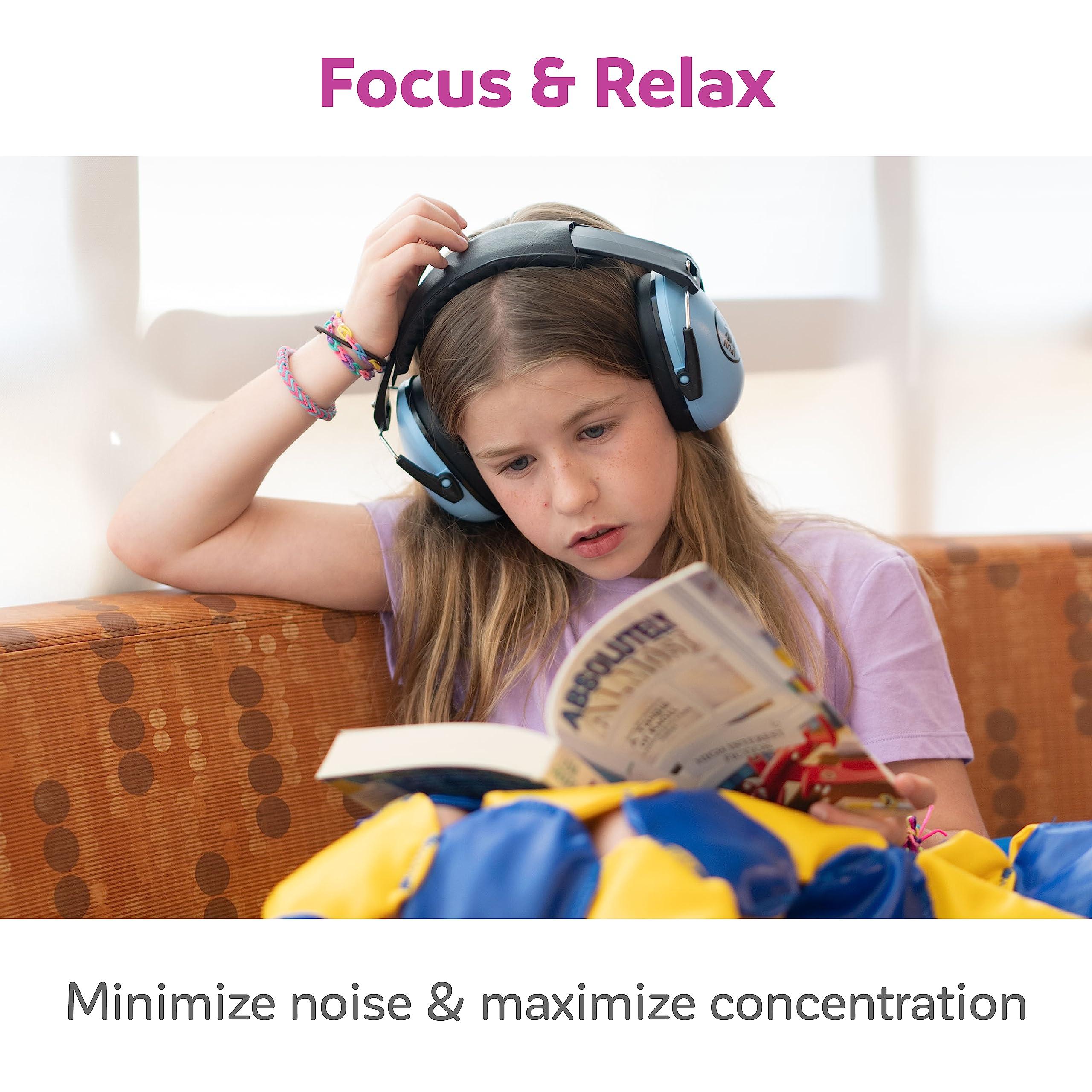 Fun and Function Fun and Function - Noise Reduction Headphones - Headphones for Kids with Special Needs and Sound Sensitivity - Ear Protection Earmuffs for Ages 3+ - Blue
