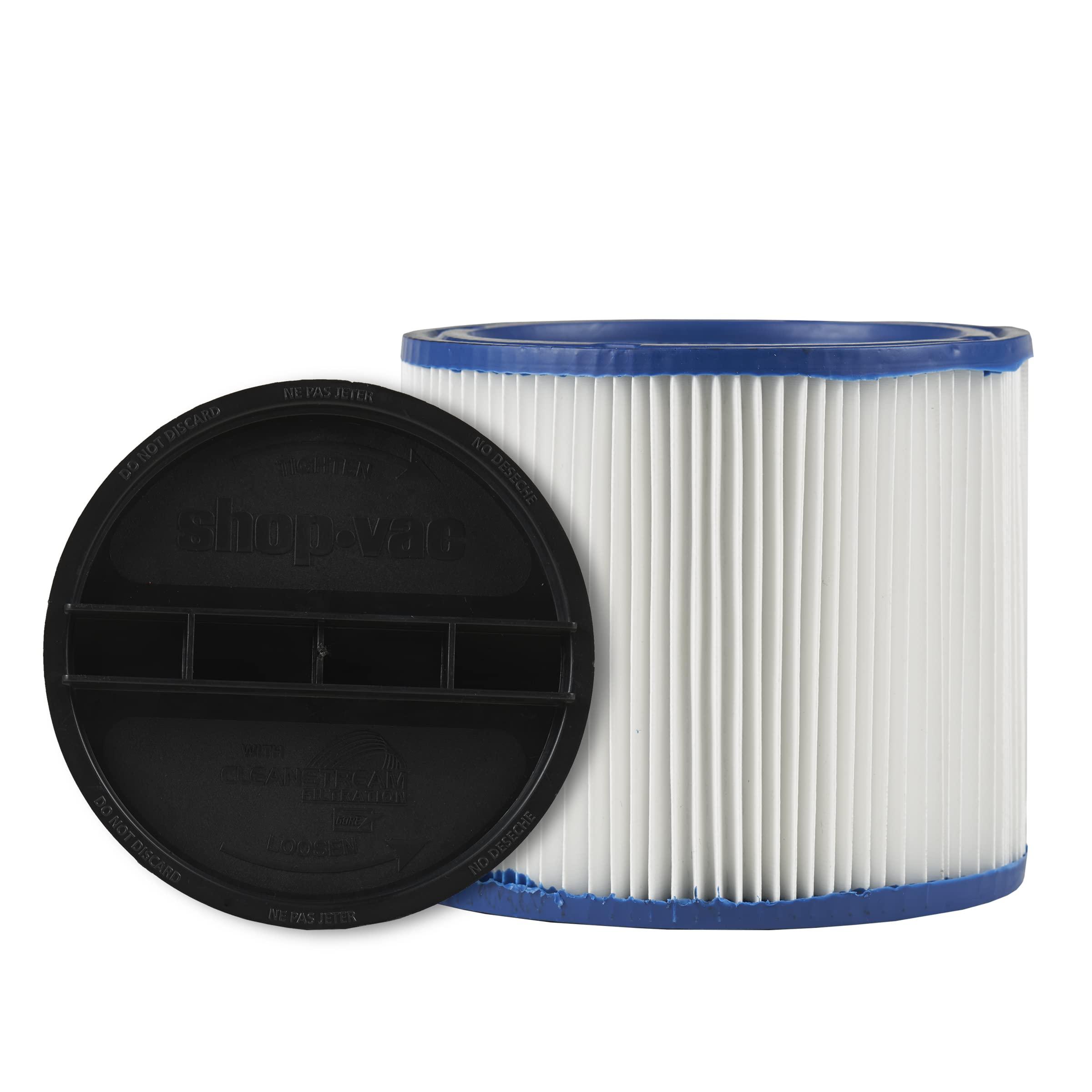 Shop-Vac Shop-Vac 9034033 HEPA Cartridge Filter, Fits Wet/Dry Shop-Vacs 5 Gallons and Above, Advanced Filtration, Ideal for Wet/Dry Use