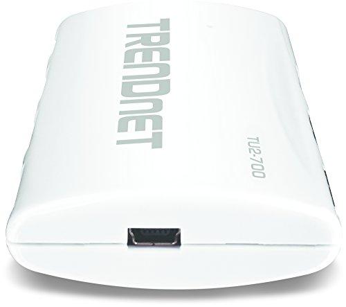 TRENDnet TRENDnet USB 2.0 7-Port High Speed Hub, 5V/2A Power Adapter, Up to 480 Mbps USB 2.0 Connection Speeds, 10 Watts Total Power, Compatible with Windows, Mac, and Linux, White, TU2-700