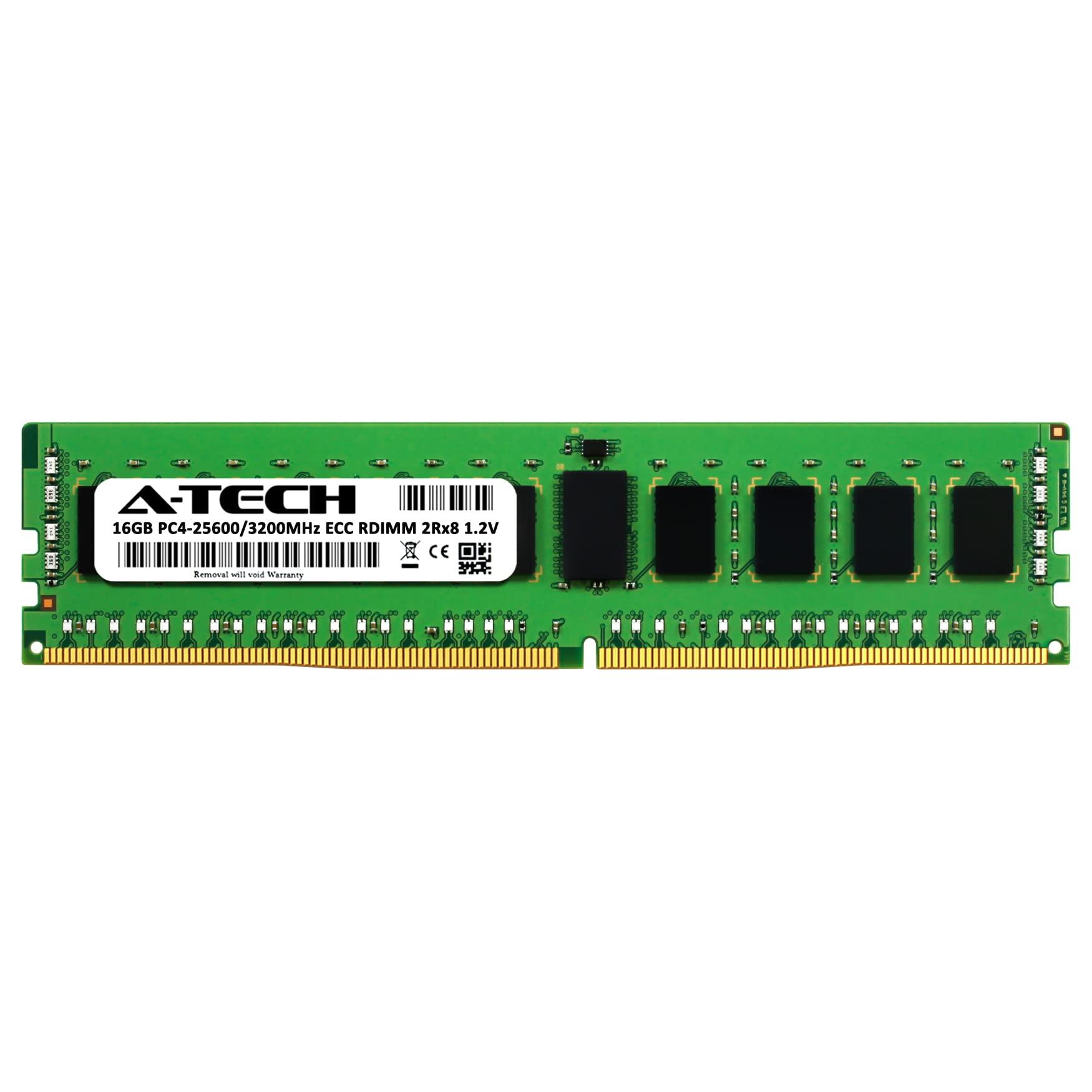 A-Tech A-Tech 16GB Replacement for Samsung M393A2K43DB2-CWE - DDR4 3200MHz PC4-25600 ECC Registered RDIMM 288-Pin 2Rx8 1.2V - Single Server Memory RAM Stick (M393A2K43DB2-CWE-ATC)