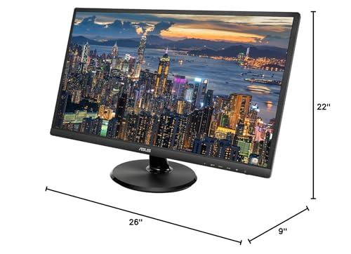 ASUS ASUS VA27EHE 27-inch 1080P 75 Hz Full HD LED Backlit LCD Monitor, 2-Pack Bundle with VGA, HDMI, Eye Care, Ultra-Low Blue Light, Black