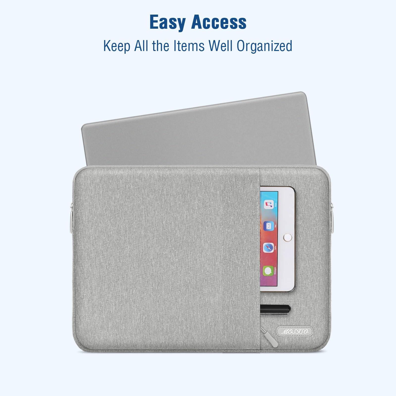 MOSISO MOSISO Laptop Case 17.3 inch, 17-17.3 inch Laptop Sleeve Compatible with Dell, HP, Lenovo, Asus, Acer, Alienware, Polyester Vertical Computer Sleeve Bag with Pocket, Gray