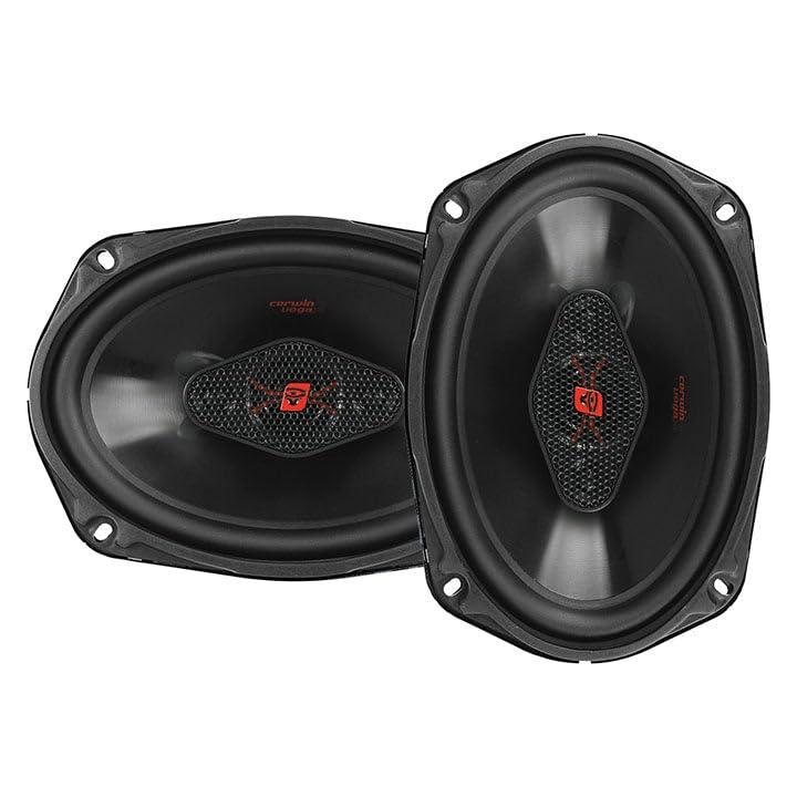 Cerwin-Vega Cerwin Vega HED Series 6\"x9\" 4-Way Coaxial Car Speakers, 4, 65W RMS/, Premium Car Audio System, Durable Steel Frame, Superior Sound Quality, Ideal for Enhanced Car Speaker H7694