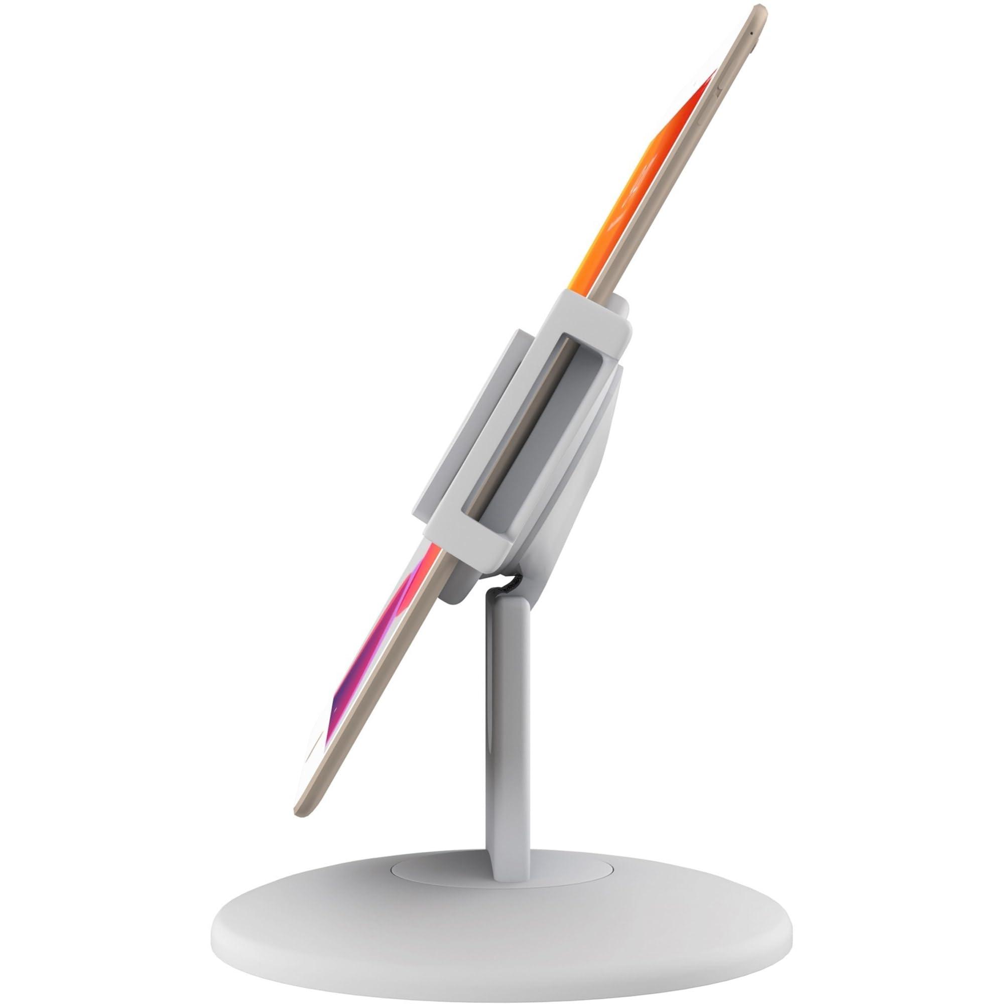 CTA Digital Quick-Connect Desk Mount CTA Universal Quick-Connect Desk Mount with 360-Degree Rotation for iPad 10th Gen 10.9\" - iPad Mini 5 - iPad Gen 7/8/9 Gen 10.2 - Galaxy Tab S3 & More - White (PAD-QCDMW)