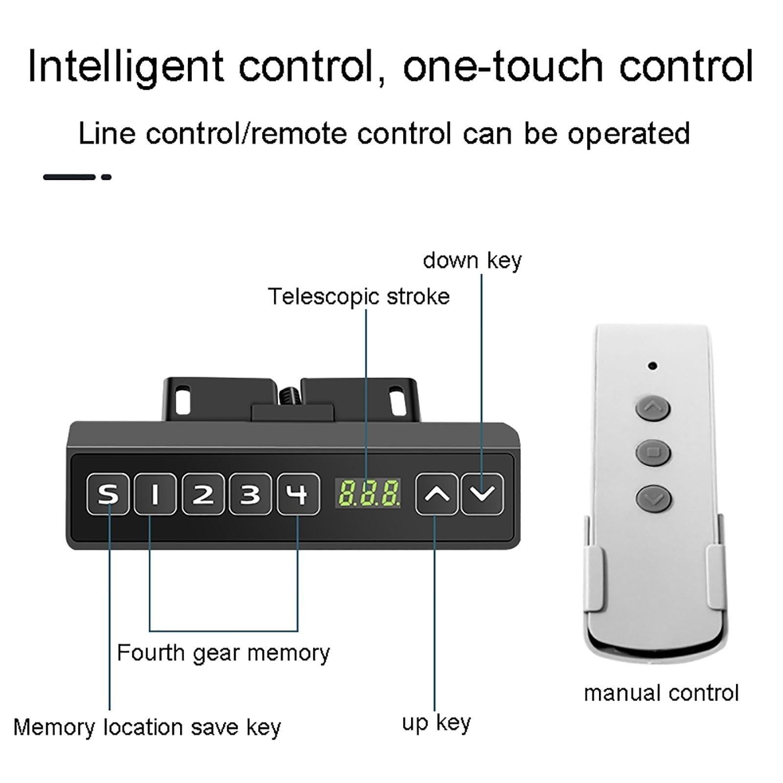 THEGA THEGA Can Be Hidden in A Cabinet TV Motorized Lift - for 26-75 Inch TVs, Motorized Tv Mount with Remote Control and Memory Setting, with Load 60kg/132lbs