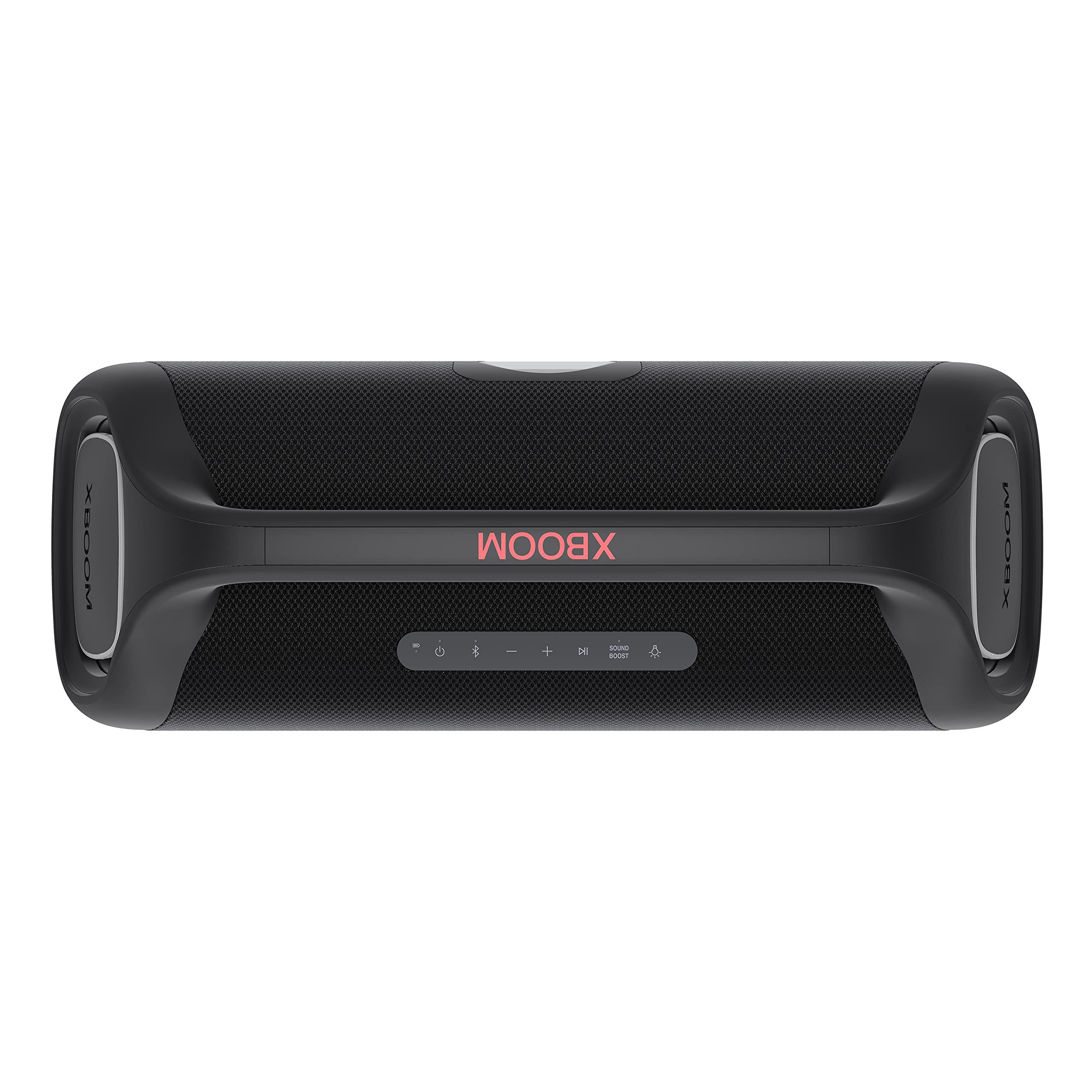 LG LG XG9QBK.DUSALLK Go Portable Bluetooth Speaker - Stage Lighting and up to 24-Hour Battery, Black