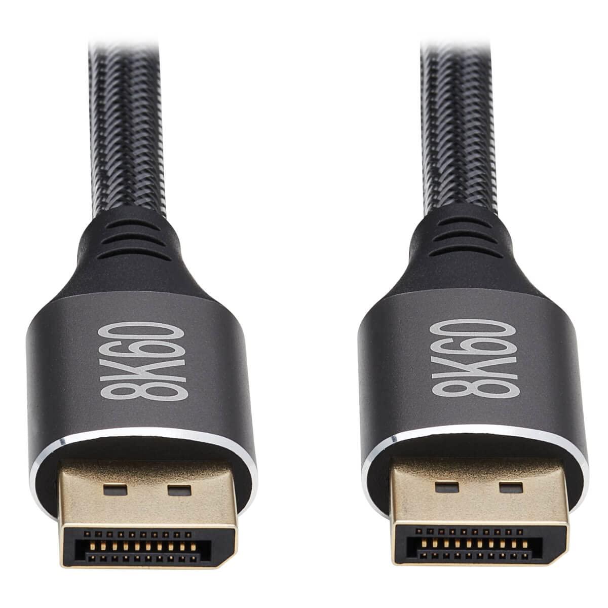 Tripp Lite Tripp Lite DisplayPort 1.4 Cable, 8K DisplayPort to DisplayPort Cable, 8K@60Hz, DP to DP, HDR, HBR3, HDCP 2.2, 4:4:4, BT.2020, Gold Plated M/M, 6 Ft, Black (P580-006-8K6)