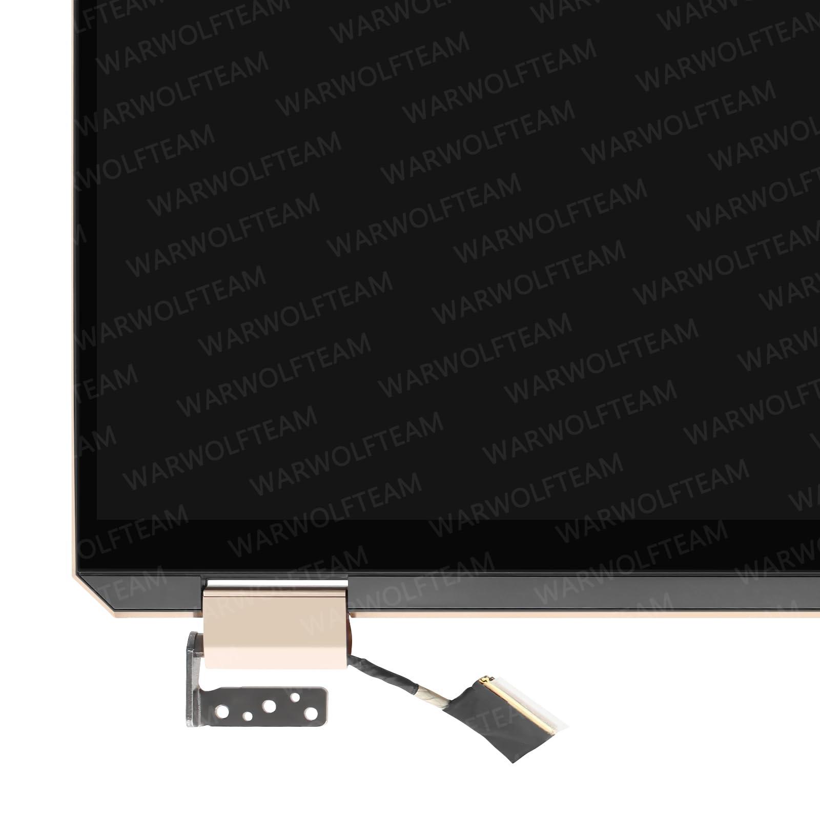 WARWOLFTEAM WARWOLFTEAM Replacement Whole Hinge-up Assembly For HP Spectre X360 15-EB0030TX 15-EB0031TX 15-EB0033TX 15-EB0034TX LCD Touch Screen Digitizer Assembly UHD 15.6in L99323-001 (UHD Cable Version, Brown)