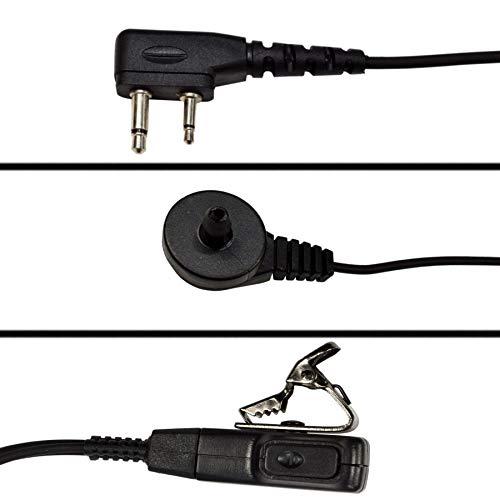HQRP HQRP 2X 2 Pin Acoustic Tube Earpiece Headsets Mic Compatible with ICOM IC-S21E, IC-S41A, IC-S41E, IC-T2, IC-T21A Sun Meter