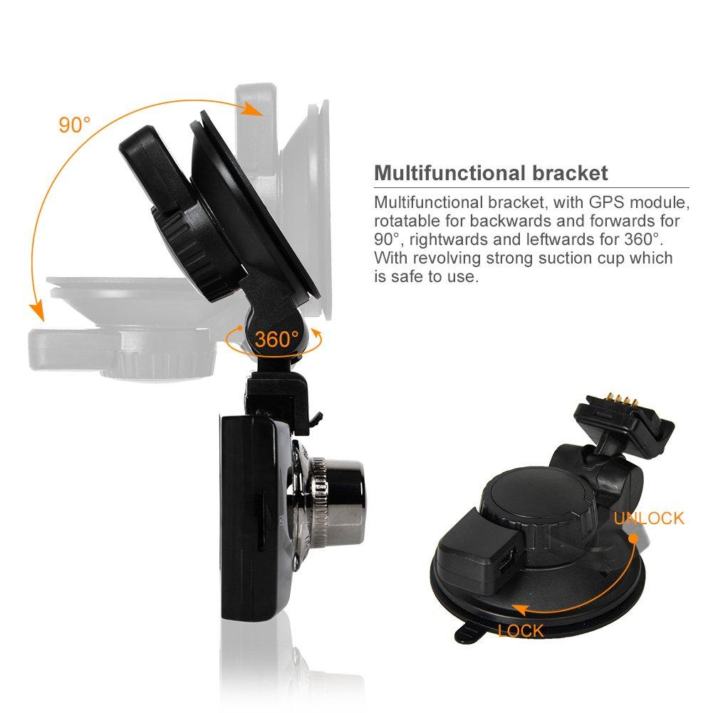 E-PRANCE E-PRANCE 2015 New B47fs Super Night Vision Car Dash Camera Recorder Super Hd 1296p G-Sensor Hdmi + 170 Degree Ultra Wide Angle + Ov4689 Cmos Sensor + Ir Night Vision with 32gb Memory Card