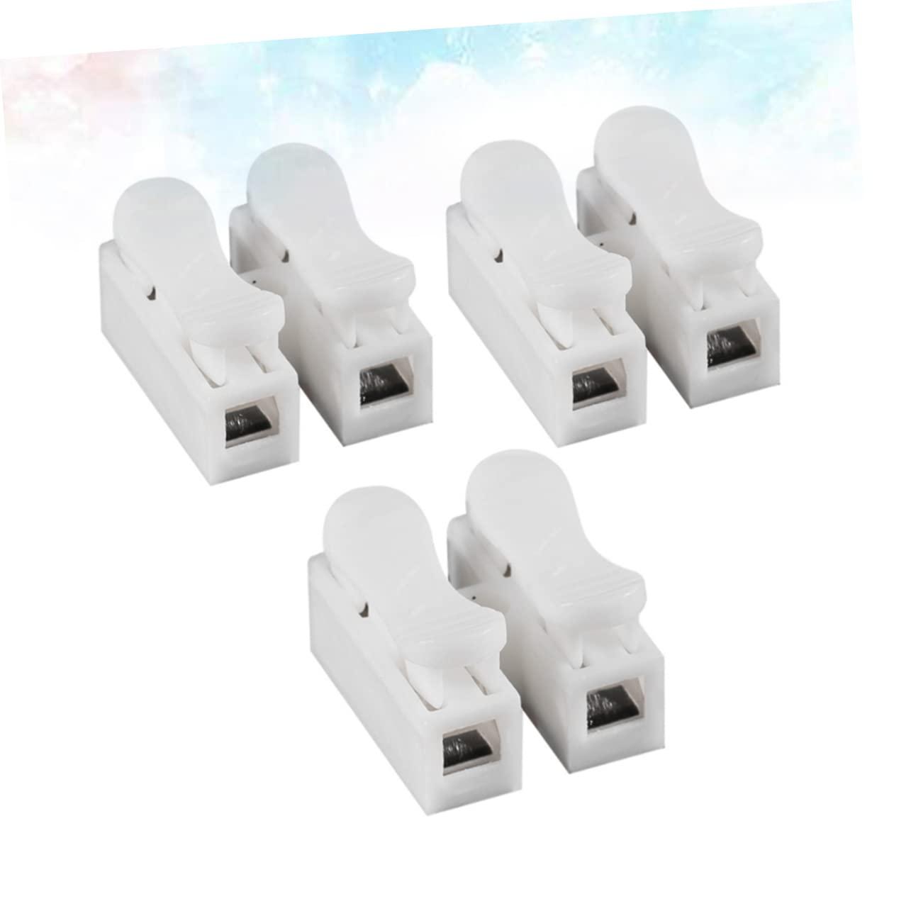 Angoily Angoily 9 Pcs Electrical Connectors White Electrical Wire Connectors 2 Way Electric Connector Wire Terminals