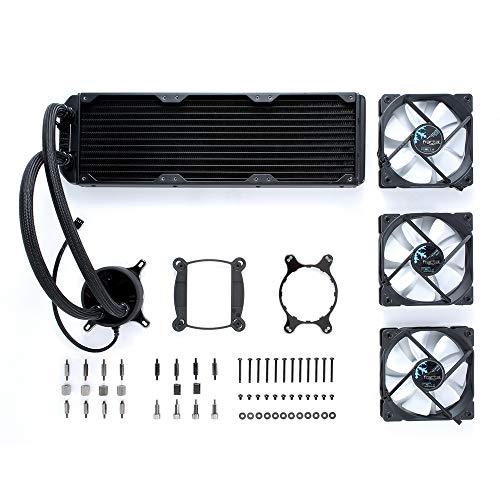 Fractal Design Fractal Design Celsius S36-360 mm Radiator Silent Liquid CPU Cooler PWM Intelligent Controls 3X Fractal Design Dynamic X2 PWM GP-12 120 mm Silent Fans Included 1/4 Inch Fitting Blackout