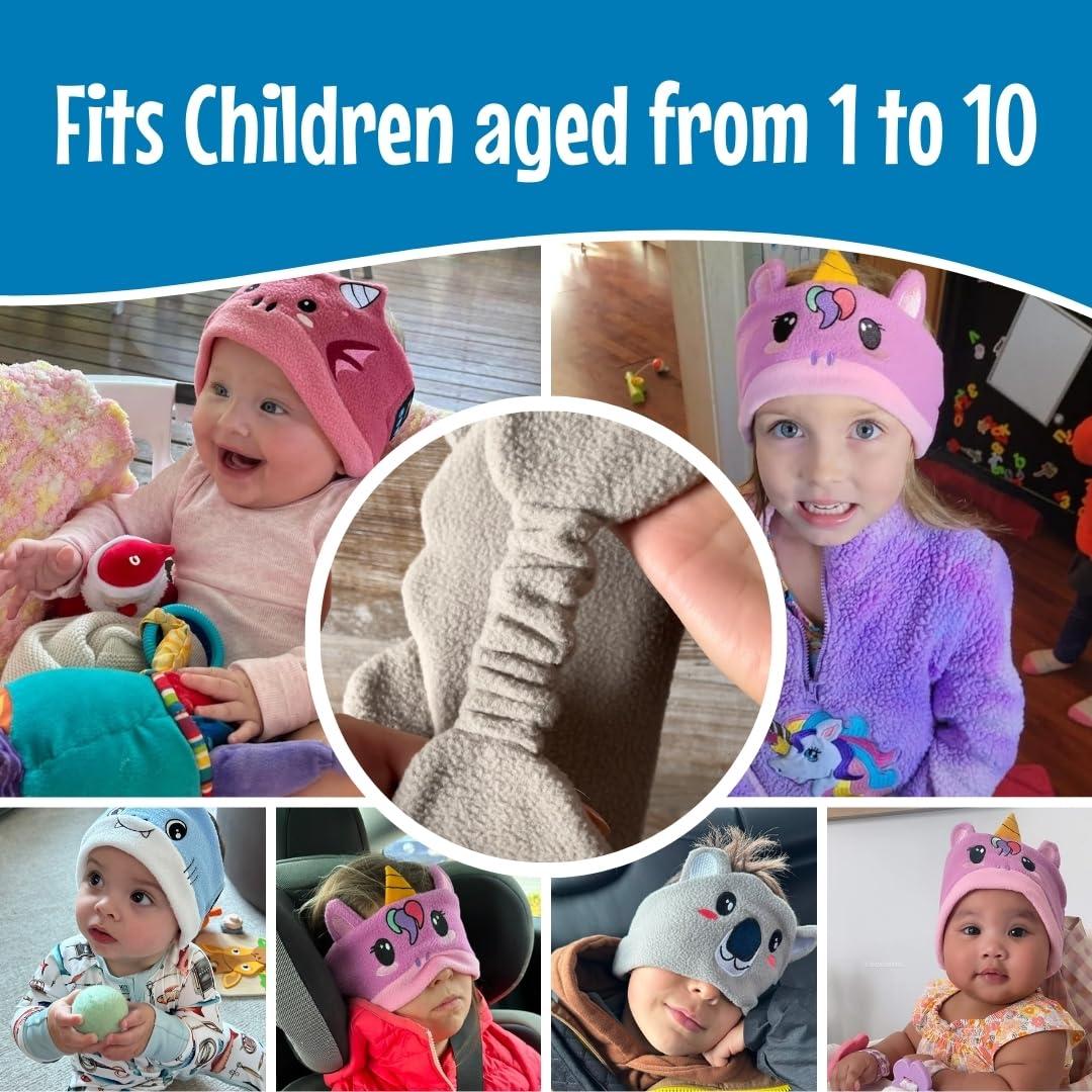 Bandou Bandou - Original Toddler & Kids Headphones - Bluetooth Wireless & Wired Headband - Comfortable Fit - Safe Volume Limited - Adjustable for Travel, Learning, and Sleep (Finny The Shark)