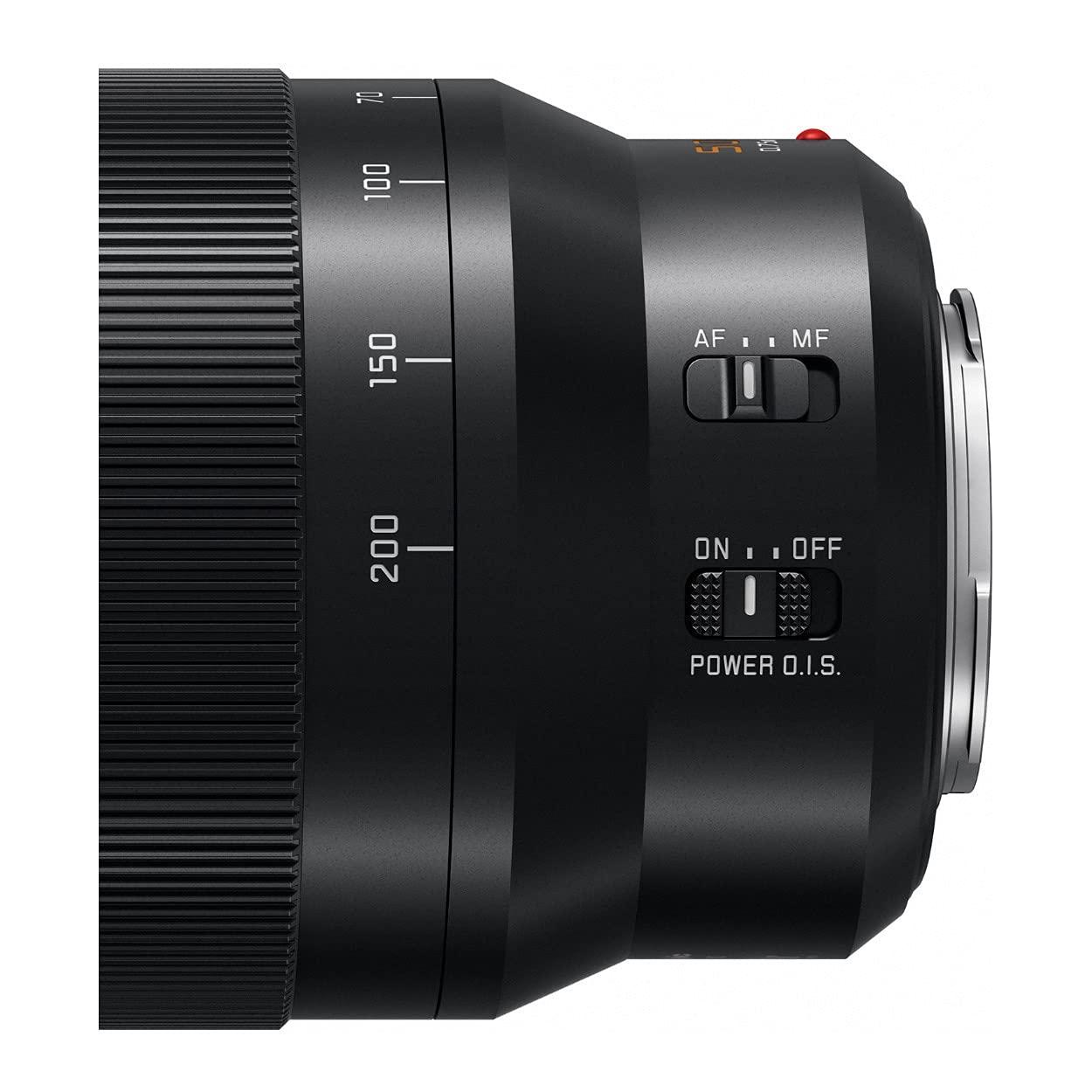 Panasonic Panasonic LUMIX Professional 50-200mm Camera Lens, G Leica DG Vario-ELMARIT, F2.8-4.0 ASPH, Dual I.S. 2.0 with Power O.I.S, Mirrorless Micro Four Thirds, H-ES50200 (Black)