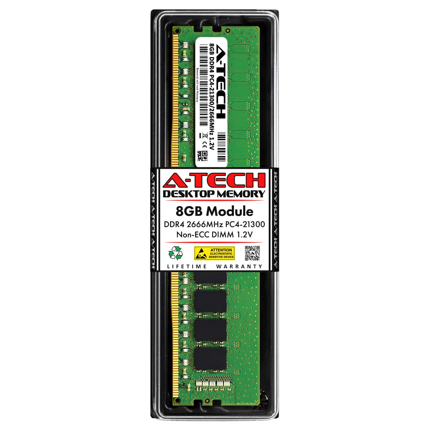 A-Tech A-Tech 8GB RAM for EVGA H370 Stinger, Z370 Classified K, Z370 Micro, Z490 Dark Kingpin Edition | DDR4 2666MHz PC4-21300 DIMM Non-ECC UDIMM Memory Upgrade