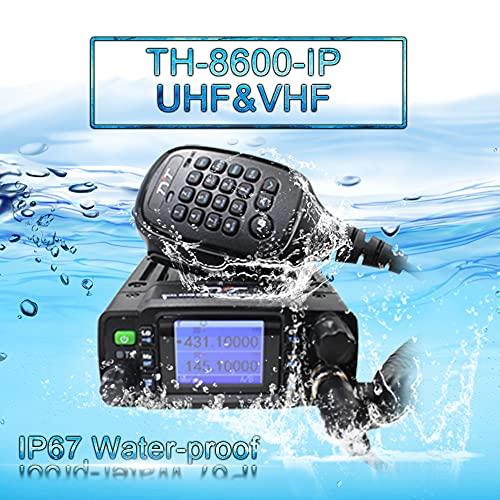 ANYSECU TYT TH-8600 Mini 25 Watt Dual Band Mobile Radio Station IP67 Waterproof Radio VHF UHF Transceiver