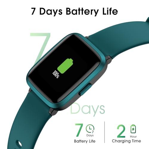 TYKOIT TYKOIT Smart Watch, Fitness Tracker with Touchscreen, Heart Rate Monitor, Blood Oxygen, Sleep Tracking Fitness Watch 5ATM Waterproof Smartwatch for Women Men Pedometer Step Calories for Android iOS