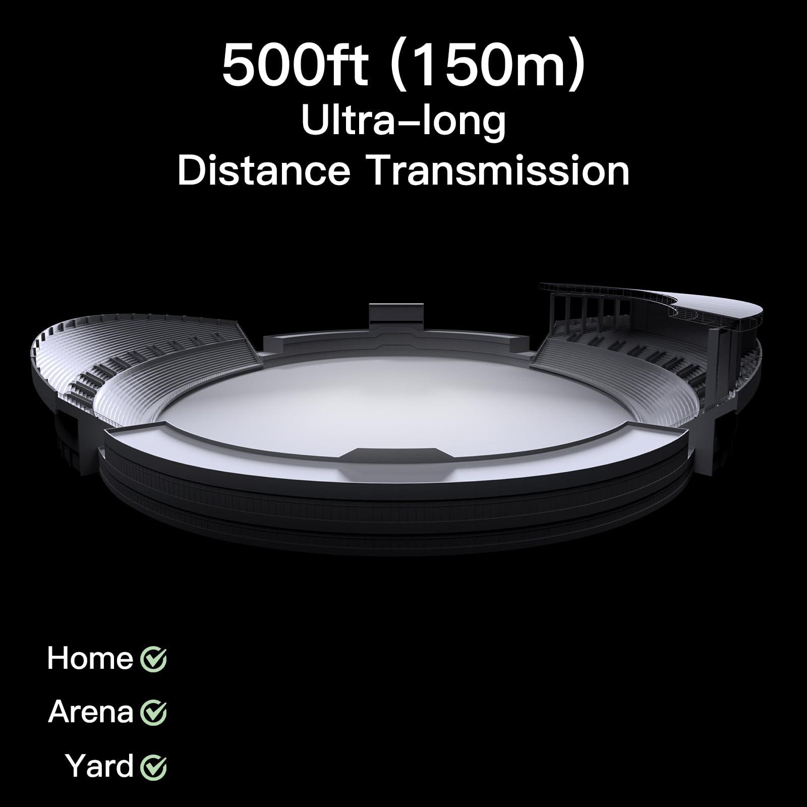 Tongtion Wireless HDMI Transmitter and Receiver 4K, 492FT Range Plug&Play HDMI Extender Kit, 5G HDMI Video Transmission System 4K Full HD for Streaming from DSLR/Laptop/Netflix/YouTube to TV/Projector