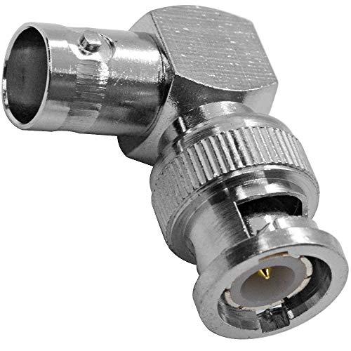 Seismic Audio Seismic Audio - SAPT526-10 Pack of Right Angle BNC Male to BNC Female Video Cable Adapters for CCTV, Cable, Satellite
