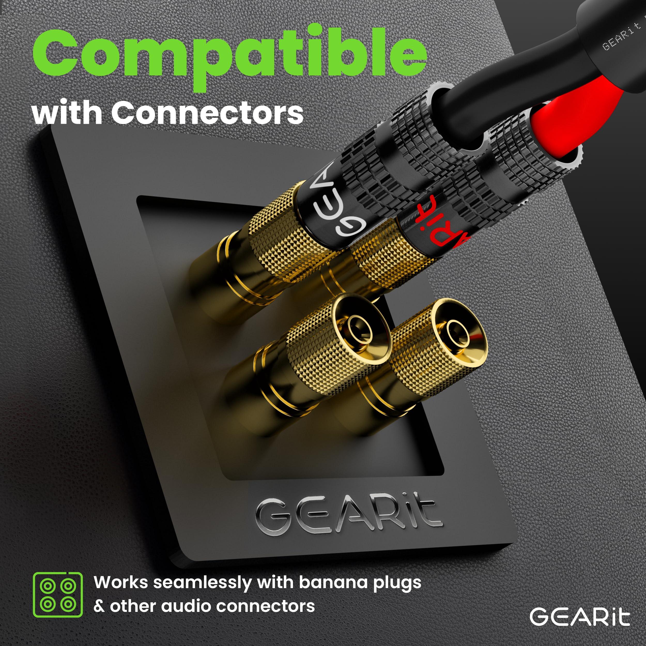 GearIT GearIT 14/2 Speaker Wire (100 Feet) 14 Gauge (Copper Clad Aluminum) - Outdoor Direct Burial in Ground/in Wall / CL3 CL2 Rated / 2 Conductors - CCA, Black 100ft