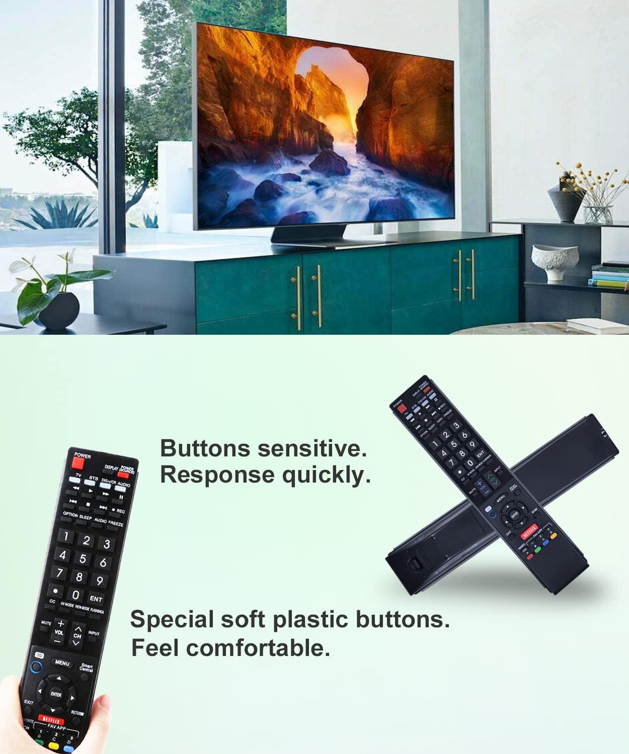 JISOWA JISOWA Replacement Remote Control Universal for Sharp LCD LED Aquos 3D 4K Ultra Smart HD TV RRMC GB005WJSA GB105WJSA GA935WJSA GA890WJSA LC-60LE650U LC-60LE832U LC-70LE632U LC-80LE650U LC-80LE844U