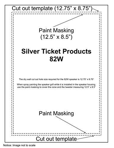 Silver Ticket Products 82W Silver Ticket in-Wall Speaker with Pivoting Tweeter (8 Inch in-Wall)