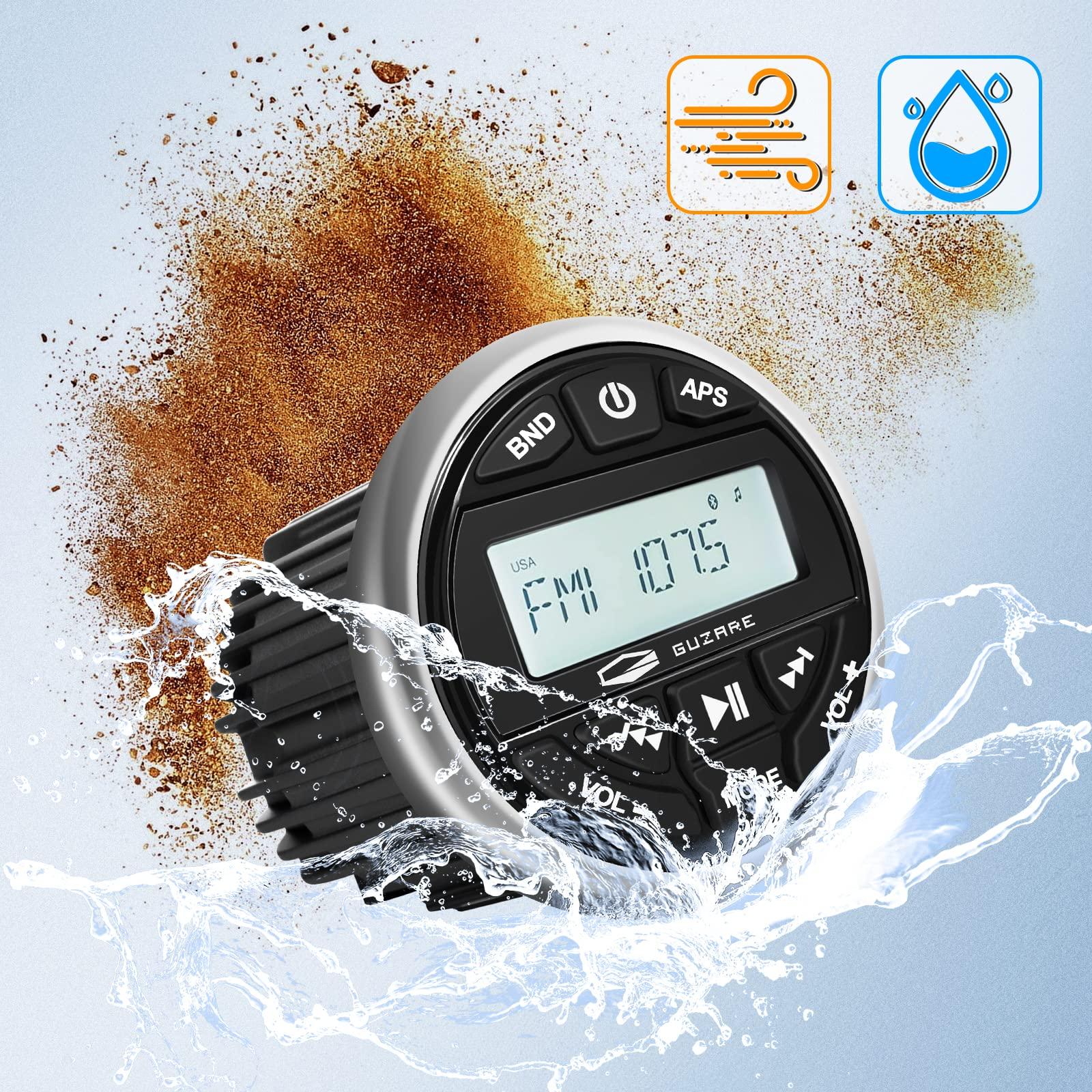 HASDA HASDA Waterproof Marine Bluetooth Radio Audio Stereo Sound System Receiver Digital Media FM AM Car MP3 Player for ATV UTV Boat Yacht Motorcycle