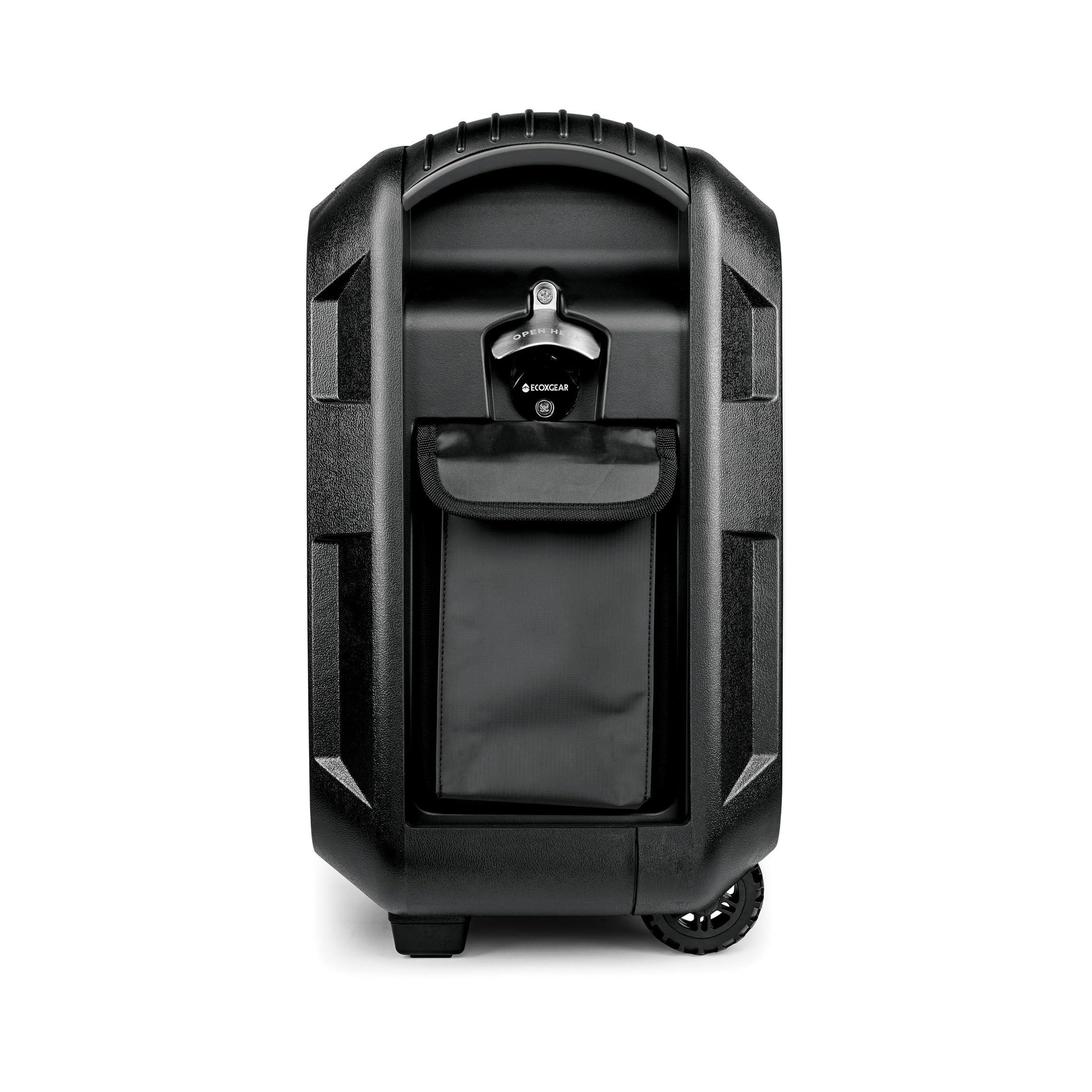 ECOXGEAR ECOXGEAR: EcoBoulder Ultra 121dB Loud Rugged Bluetooth 5.1 Speaker, IP67 Waterproof, Drop and dustproof with Party Lights, 50+ Hours runtime, it Even Floats Black