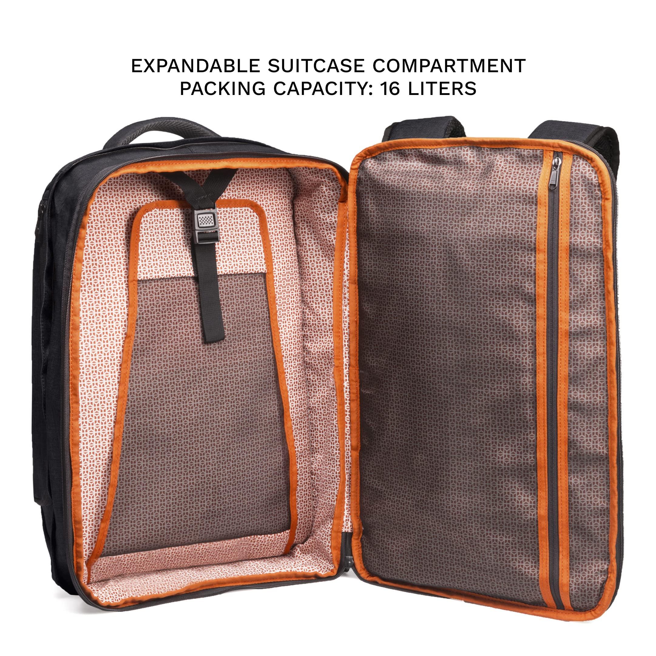 Knack Pack Knack Series 1 Laptop Backpack Fits up to 17 Inch - Knack Bags Carry-On Backpack, TSA Approved, Expandable Travel Backpacks With 4 Day Outfit Capacity (Stealth Black, Large)