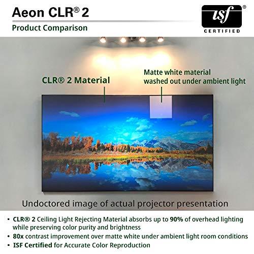 Elite Screens Elite Screens Aeon CLR2, 123-Inch ALR Projector Screen, Edge-Free Fixed Frame, 90% Ambient Light Rejecting, Grey Screen for UST & Short Throw ProjectorsIndoor Movie & Home Theater Screen, AR123H-CLR2