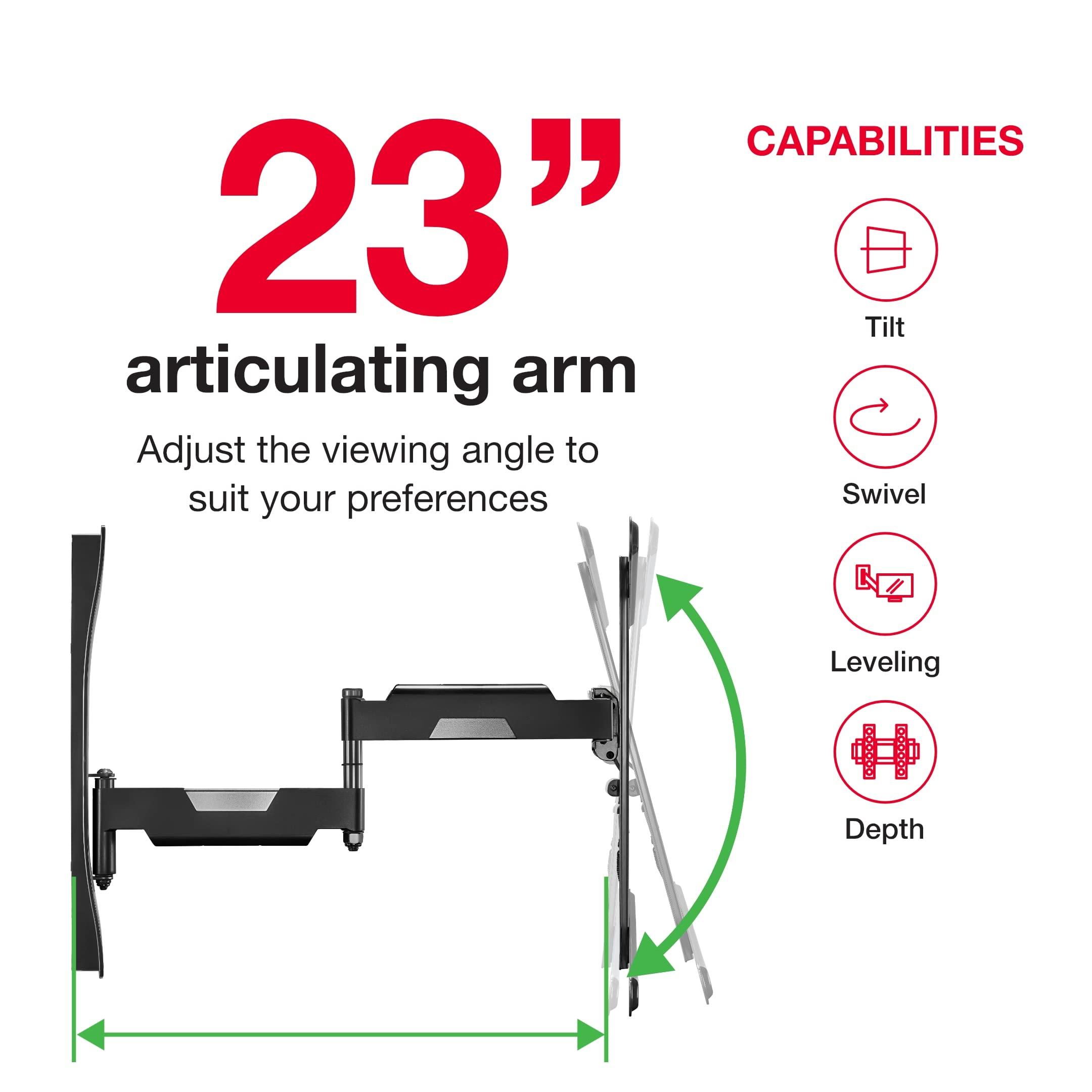 Rocketfish Rocketfish Full-Motion TV Wall Mount for Most 40\"75\" TVs - Tilt & Swivel TV Mount - Full-Motion TV Wall Mount with Built-in Wire Management System - Swivel TV Mount with Mounting Hardware Included