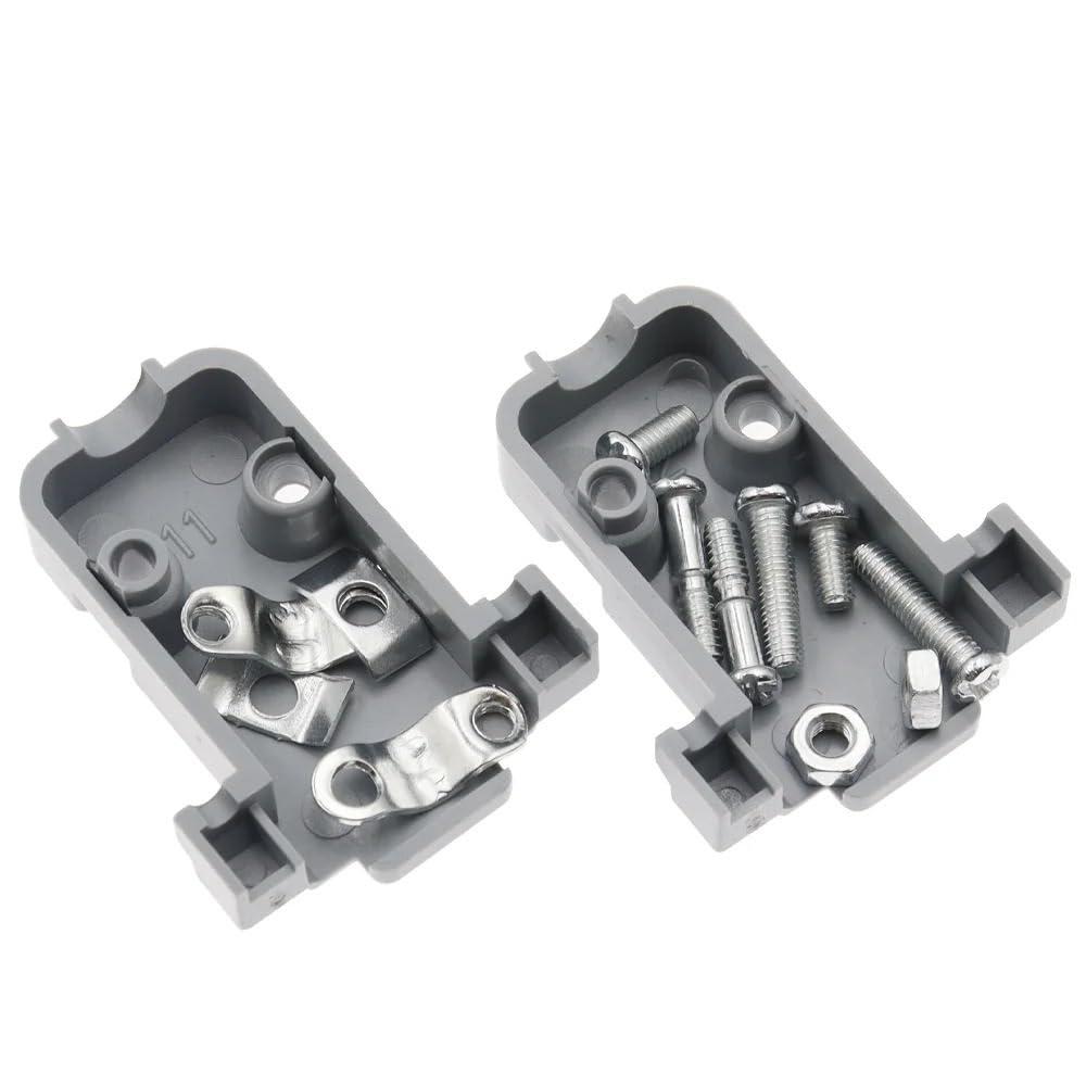 SAYOBO 1PCS RS232 Serial Port Connector DB9 Female Socket Connector 9 Pin Copper RS232 COM Adapter With Case(Male)