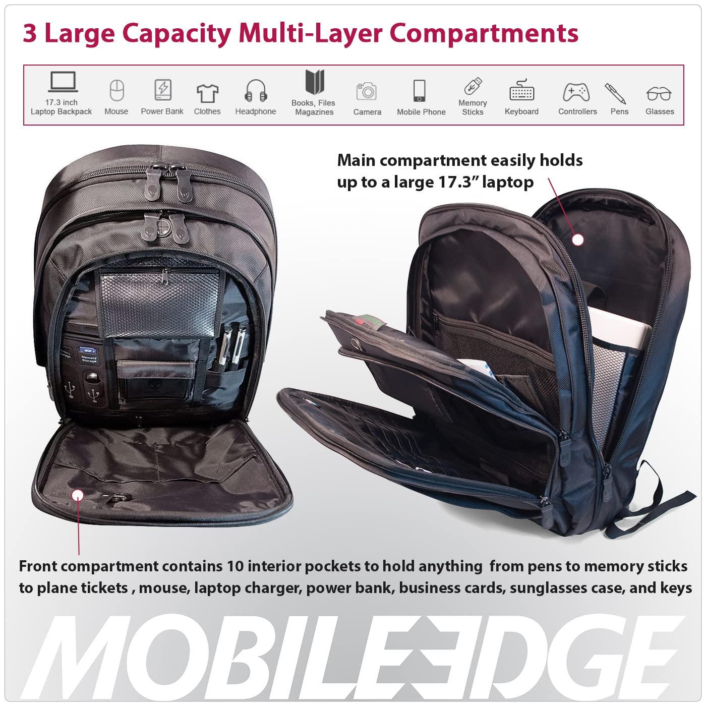 Mobile Edge Mobile Edge Orion M17x Gaming Laptop Backpack for Men and Women, Designed Specifically for and Compatible with Alienware M17 17.3 Laptops, ScanFast Checkpoint Friendly, Black ME-AWBP2.0