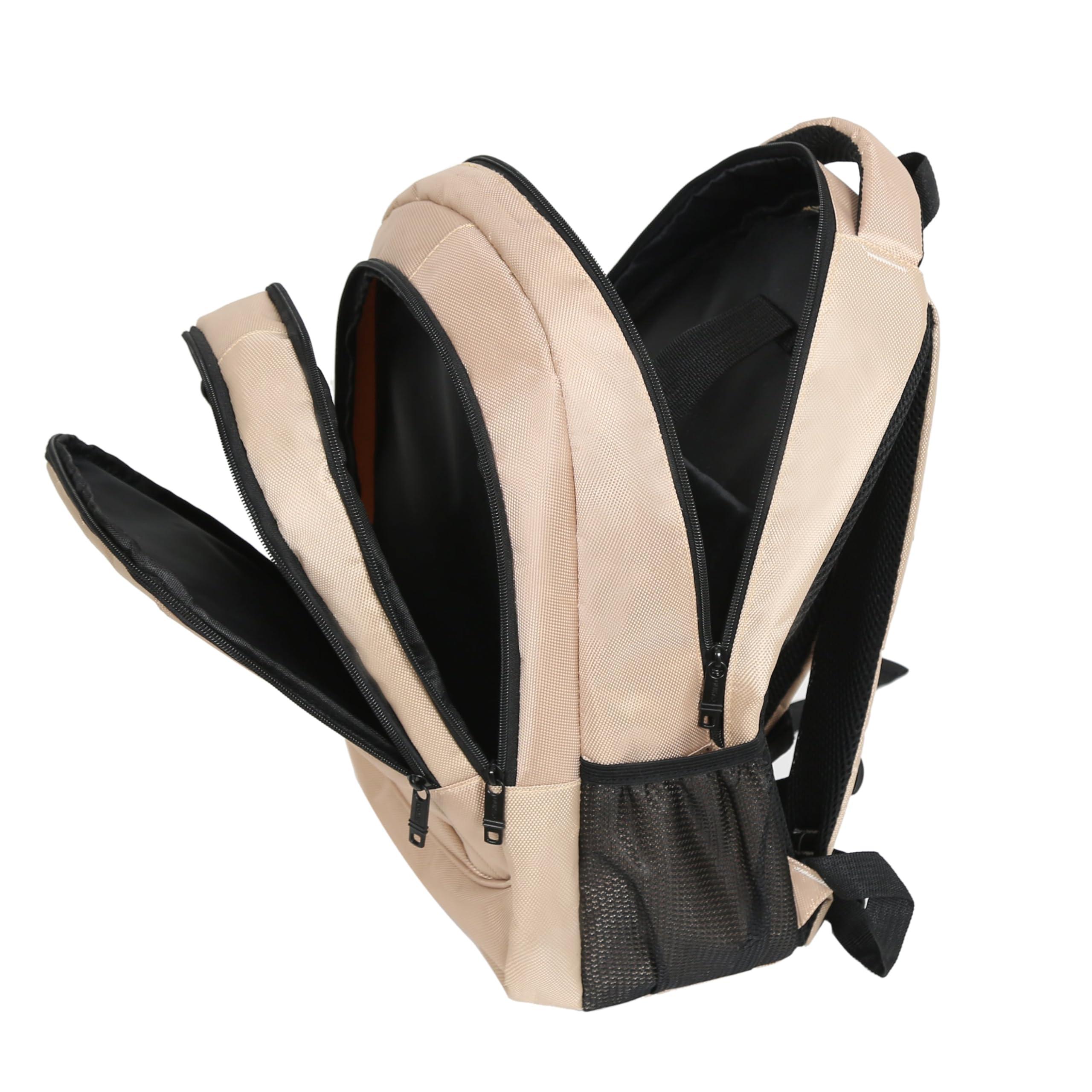 DUKAP DUKAP NORIC Executive Travel Backpack with 15.6-inch Laptop Pouch | Comfortable Carrying with Reinforced Straps, Water Resistant and Heavy-Duty Bag | Sand