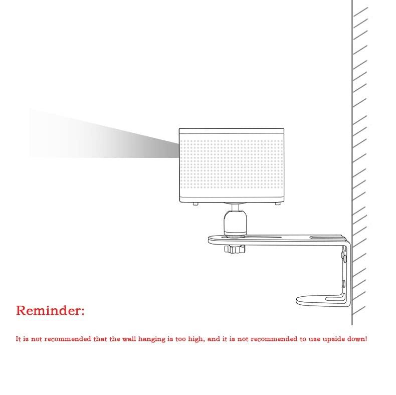 DYPASA DYPASA Projector Mount Projector Wall Bracket Bedside Shelf PTZ Fixed Wall Projector Table Floor Household Living Room Bedroom Ceiling Mount with Tray