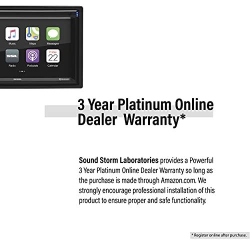 Sound Storm Laboratories Sound Storm Laboratories DDCP62-R Apple CarPlay Car Multimedia Player - Double-Din, 6.2 Inch Capacitive Touchscreen, Bluetooth, USB, SD, Aux AV in, No CD DVD, AM/FM, Backup Camera Included