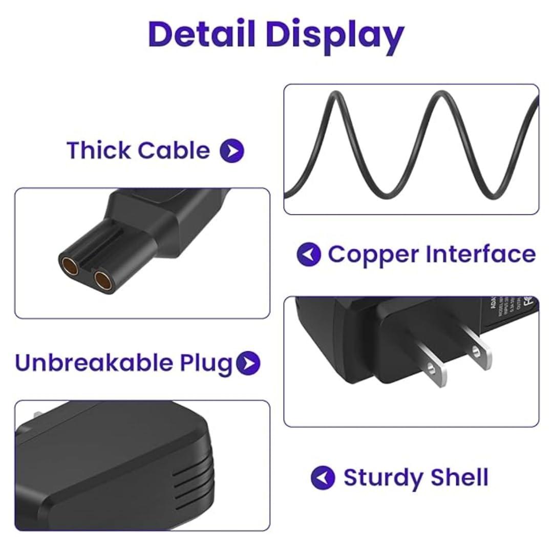 Musstad Musstad AC/DC Adapter Charger for Philips Norelco 9500 Shaver S9531/84 Power Cord Cable PSU