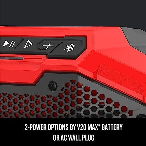 Craftsman CRAFTSMAN V20 Wireless Portable Bluetooth Speaker, Tool Only (CMCR001B), Red