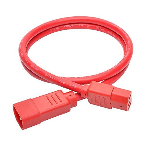 Tripp Lite Tripp Lite 3 ft. Heavy Duty Power Extension Cord, C14 to C13, 15A, 14 AWG, Red (P005-003-ARD)