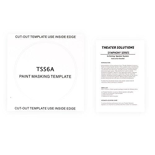 Theater Solutions TSS6A Flush Mount Angled Deluxe In Ceiling Speakers with 6.5" Woofers 5 Speaker Set