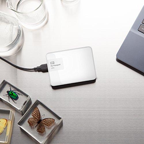 Western Digital WD 1TB White My Passport Ultra Portable External Hard Drive - USB 3.0 - WDBGPU0010BWT-NESN