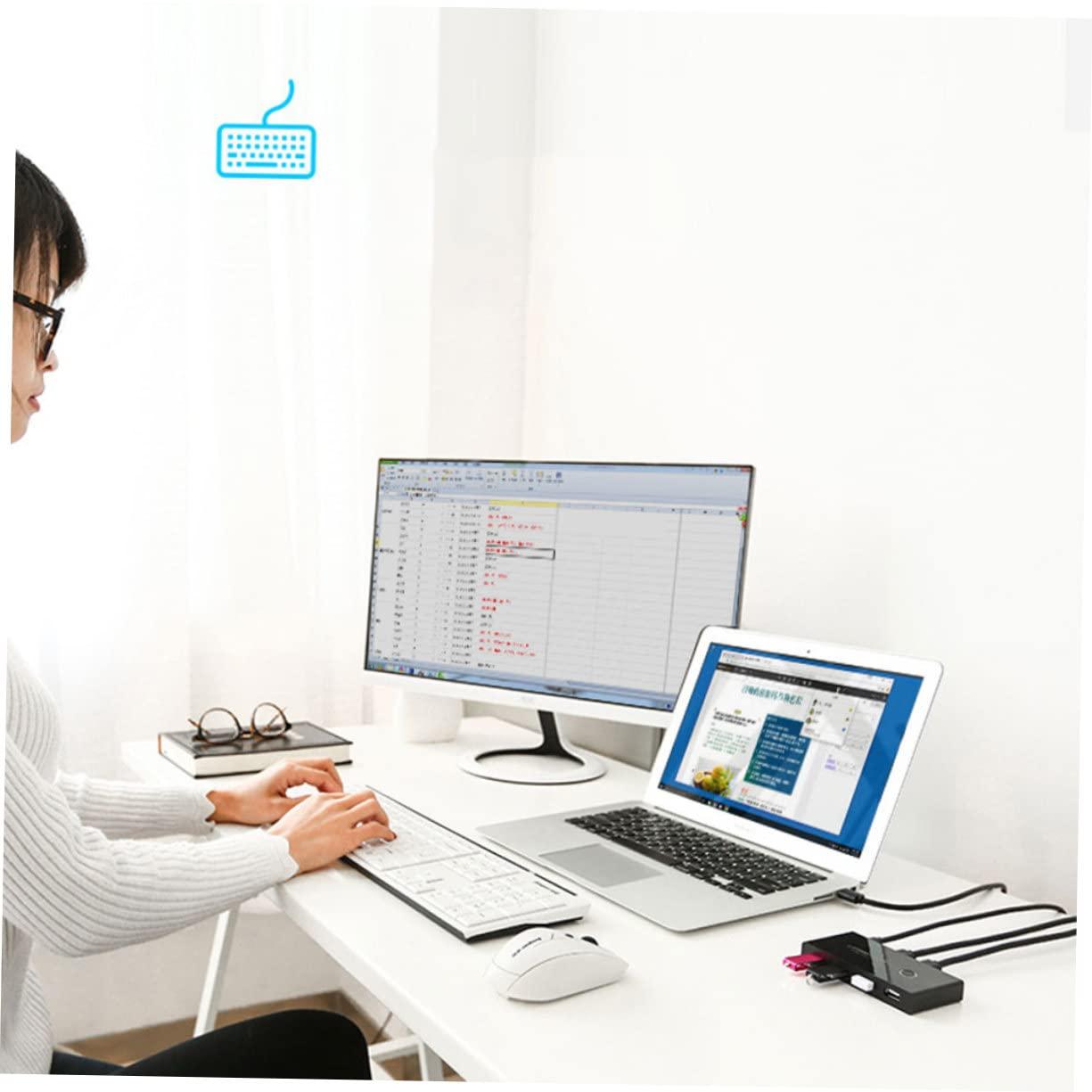 ARTIBETTER ARTIBETTER USB Sharing Port Hub for Keyboard Printer Automatic USB for Home Office School Compact Design Easy to Carry No More Frequent Plugging Unplugging