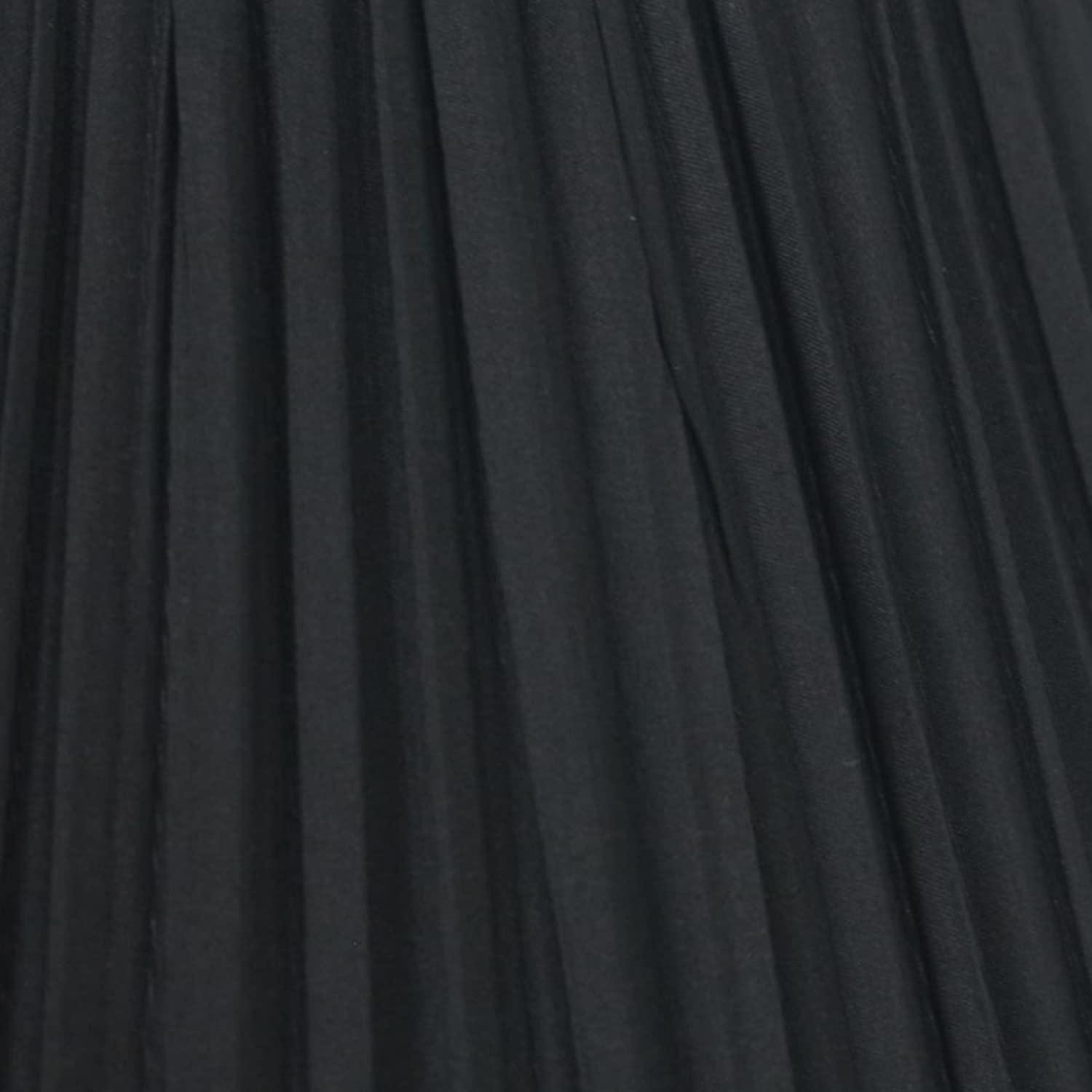 Urbanest Urbanest Mushroom Pleated Softback Lamp Shade, Faux Silk, 5-inch by 9-inch by 7-inch, Black, Spider Fitter